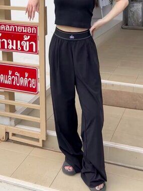 Authentic ALO Yoga Black Pants Casual and Versatile (Regular) Small size🧘🌸